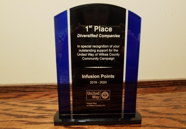 InfusionPoints Awarded 1st Place Diversification Champion for United Way
